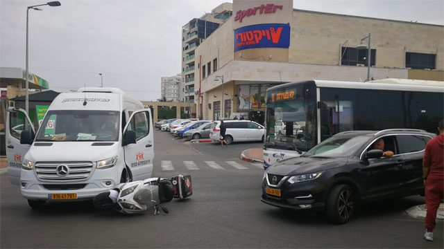 Столкновение мотоциклиста с автомобилем в Ашкелоне